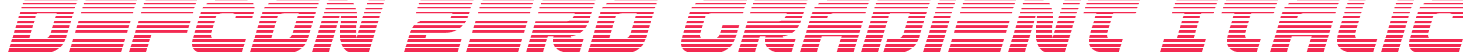 Defcon Zero Gradient Italic